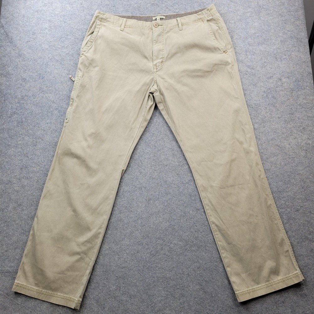 Carbon2cobalt Pants Mens 40x32 Beige Stretch Chino Canvas‎ Travel Casual